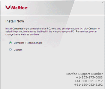 Instalación de McAfee