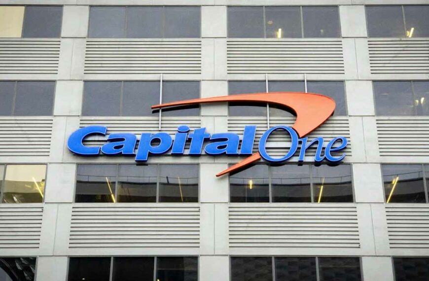 Capital One Bank logo on the wall