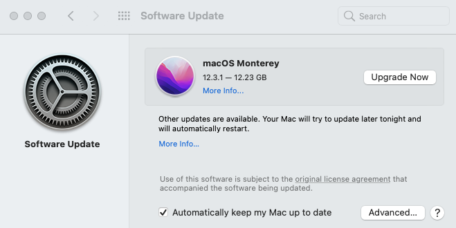 Actualizar MacOS