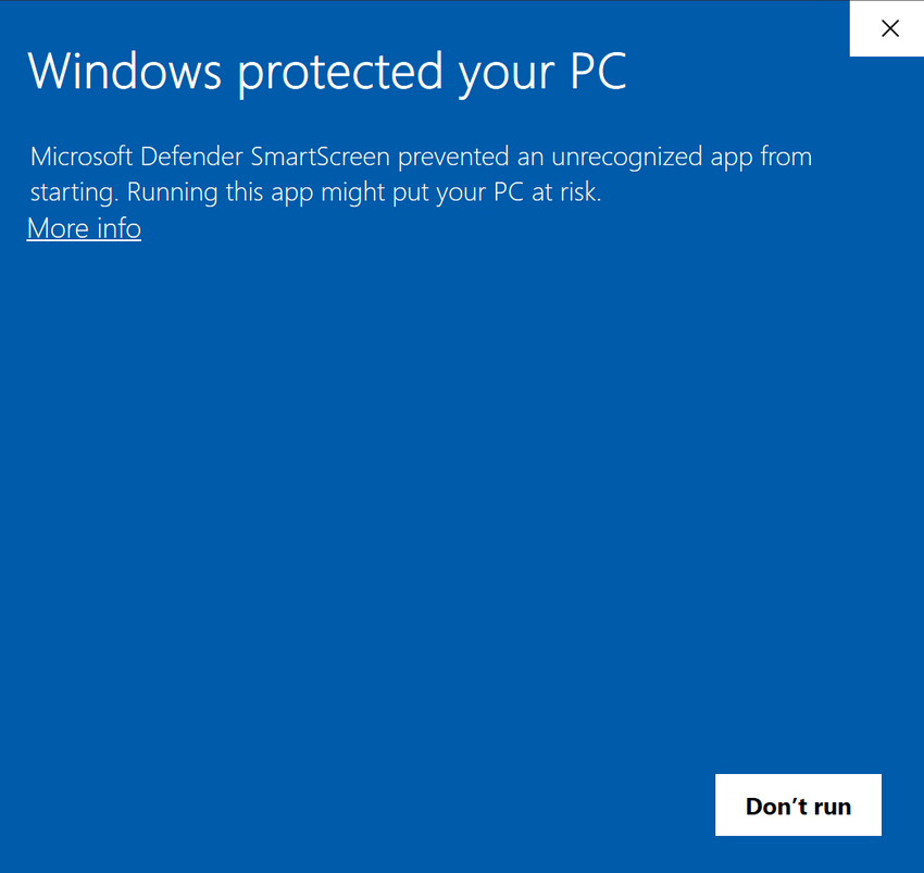 Advertencia de pantalla inteligente de Microsoft