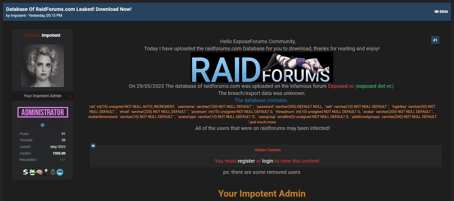 Fuga de RaidForums