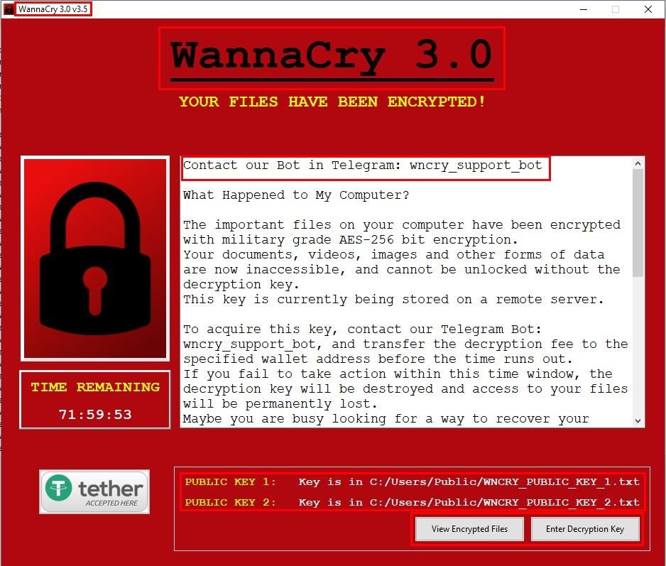 Nota de rescate de WannaCry