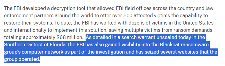afirmaciones del FBI