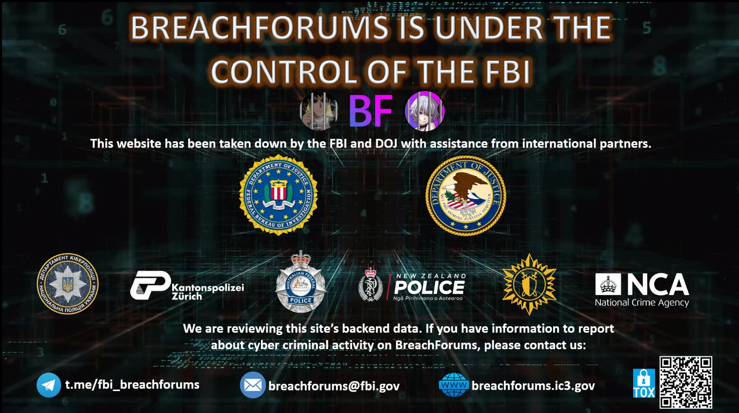 Bandera del FBI en BreachForum