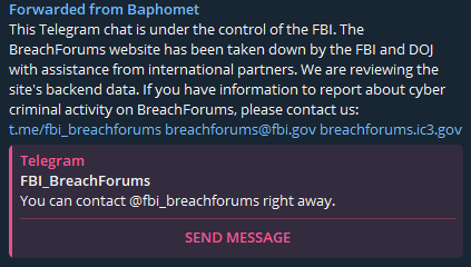 Chat de Telegram BreachForum