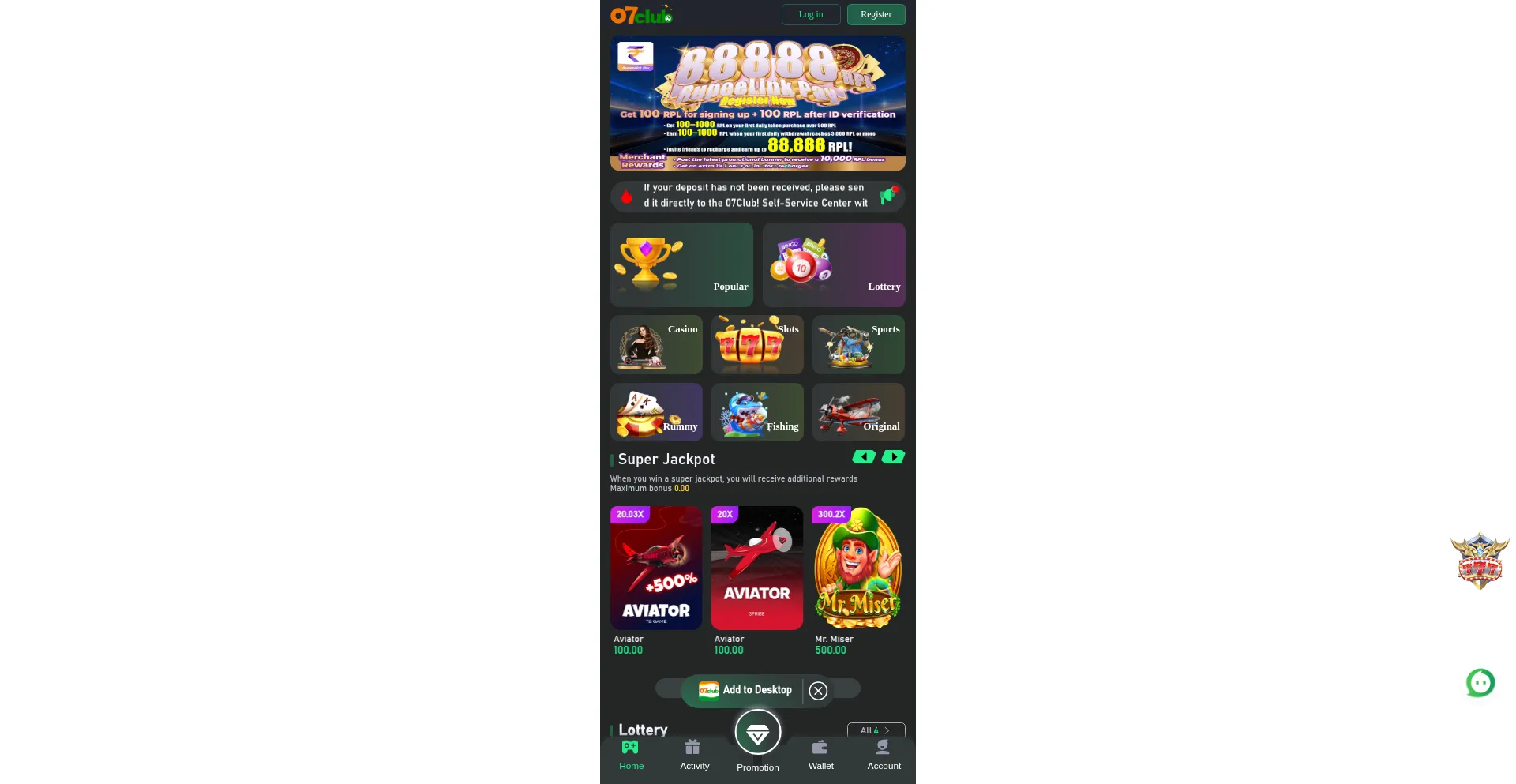 07club2.com Screenshot