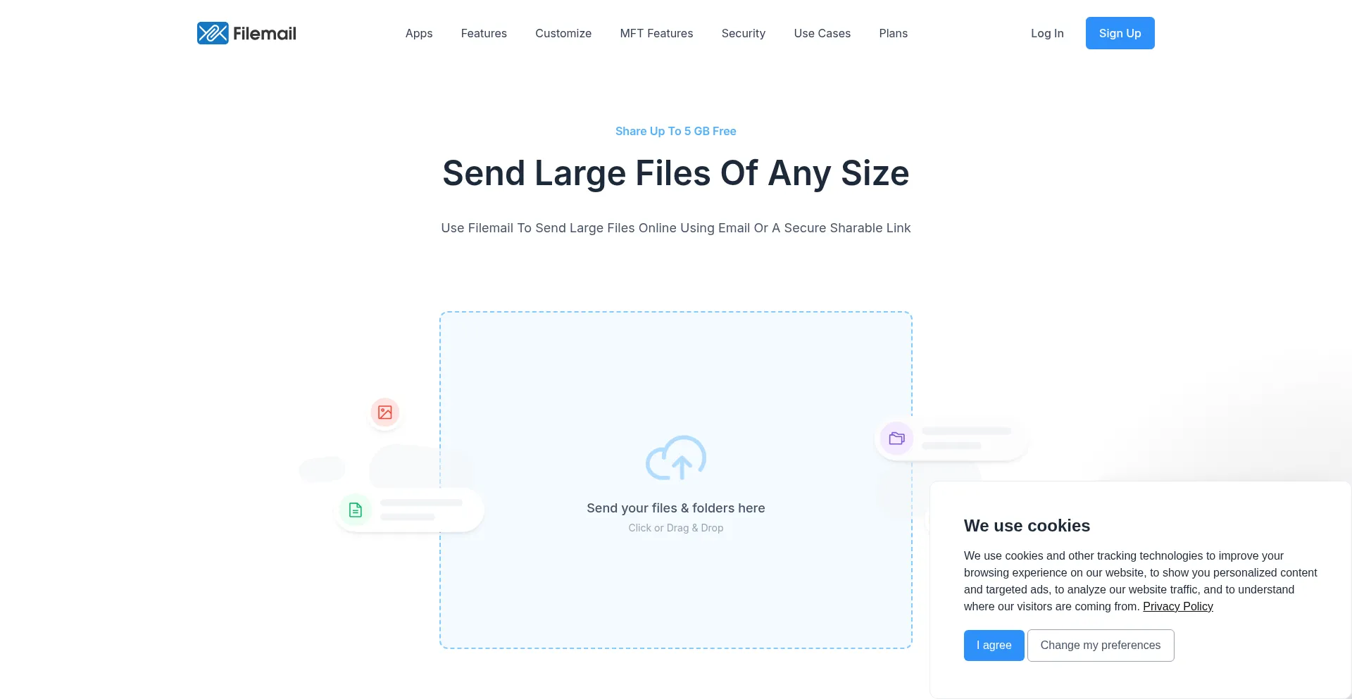Website screenshot of 1007.filemail.com