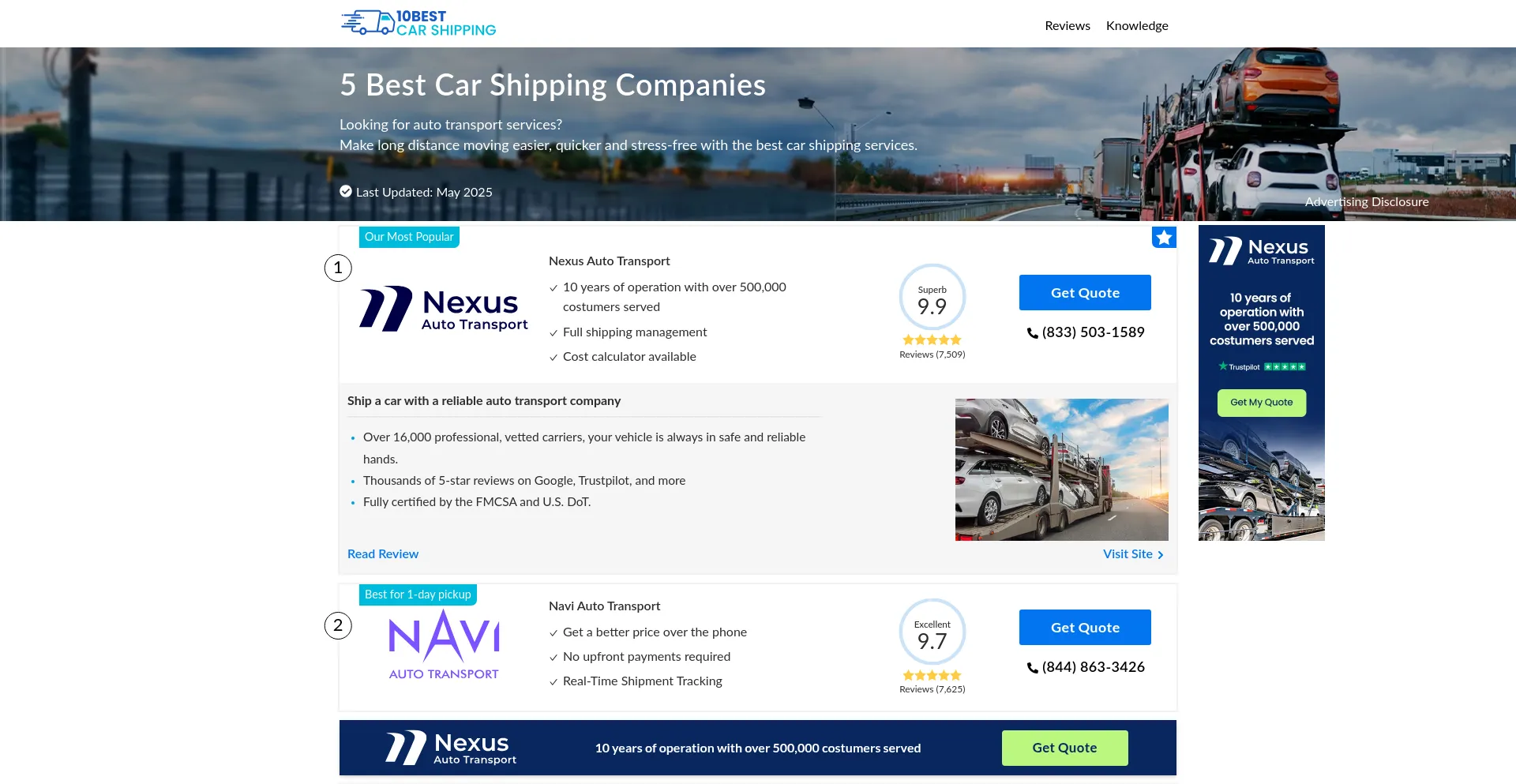 10bestcarshipping.com