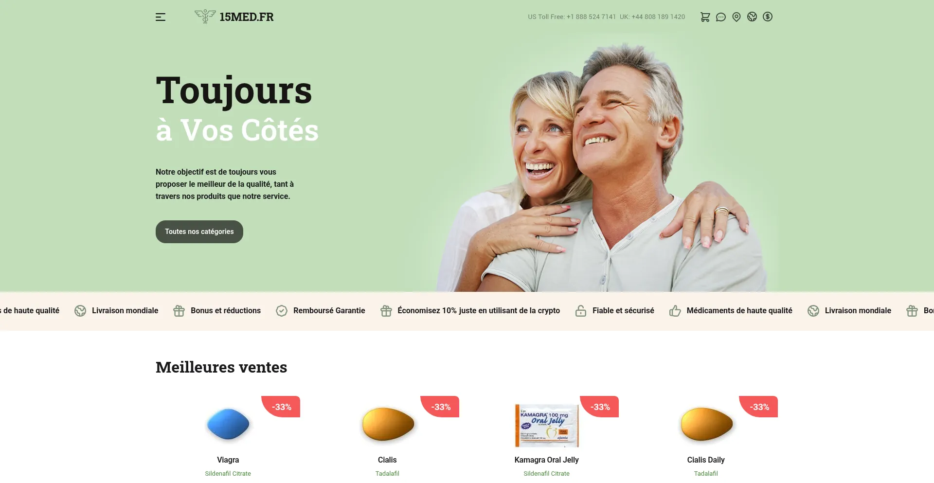 Website screenshot of 15med.fr