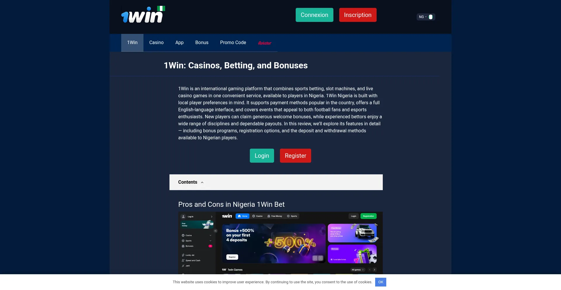 ¿És Seguro y Confiable 1-win.ng?