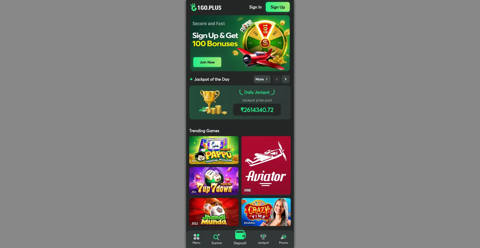Website screenshot of 1goplus.com
