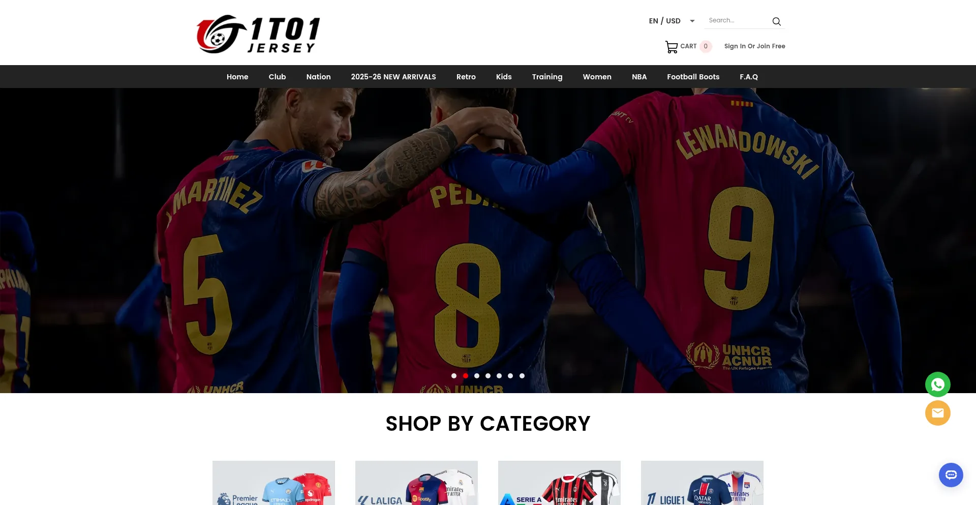 1to1jersey.com Screenshot