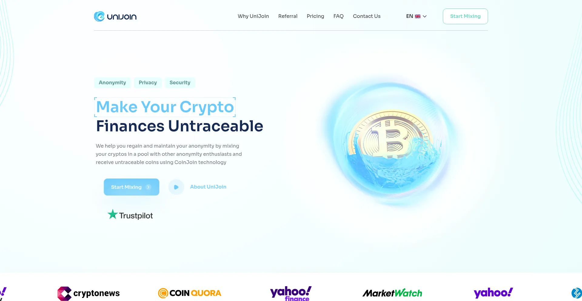 Website screenshot of 1unijoin.com