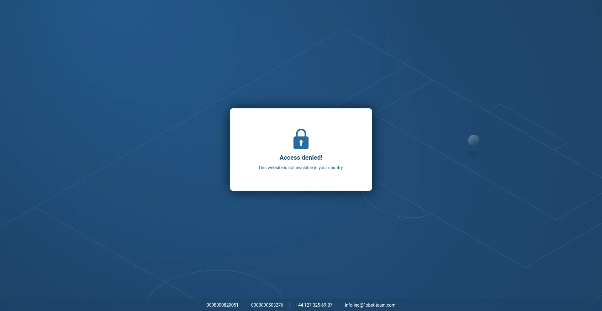 Website screenshot of 1xbethind.com
