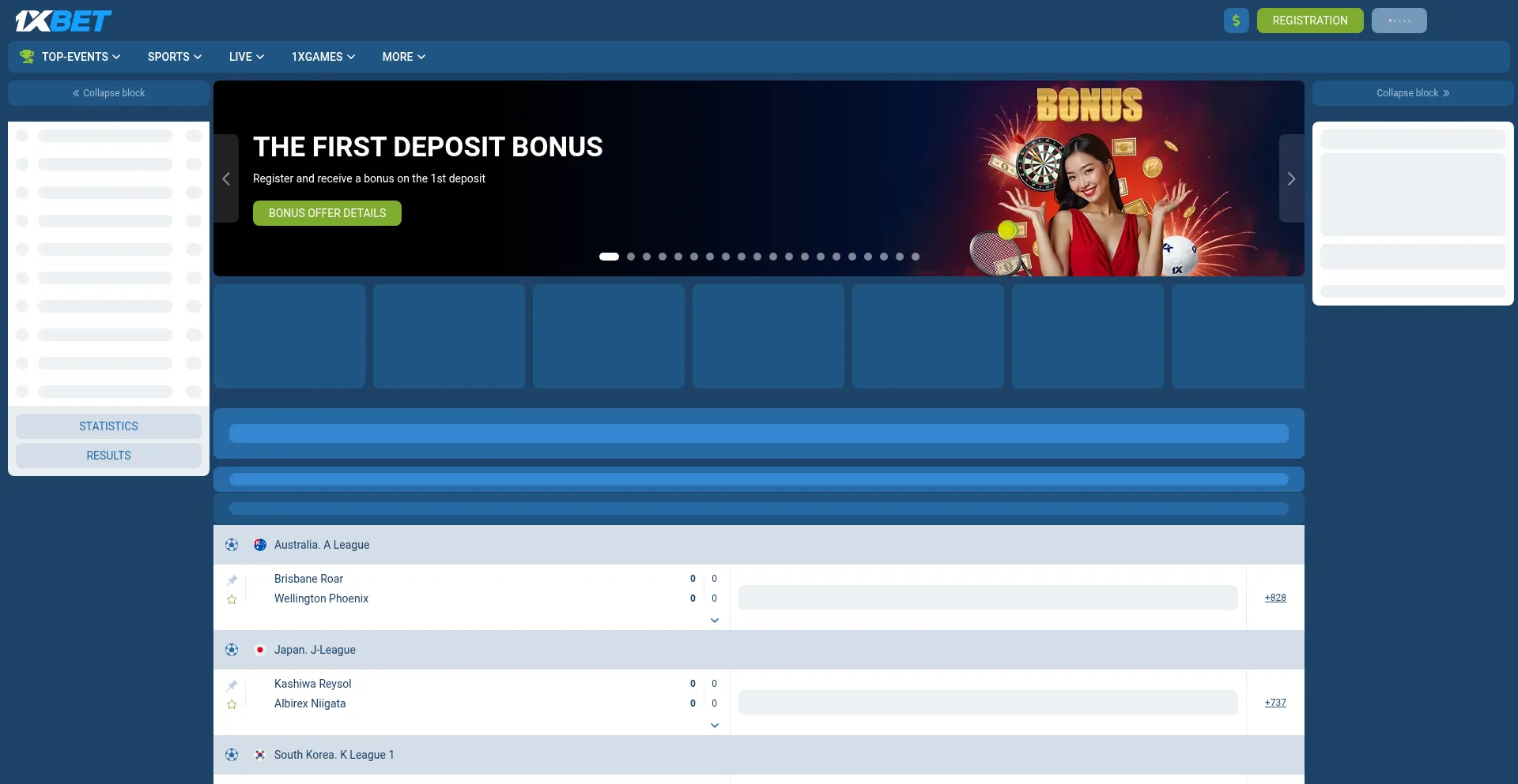 Website screenshot of 1xlite-541592.top