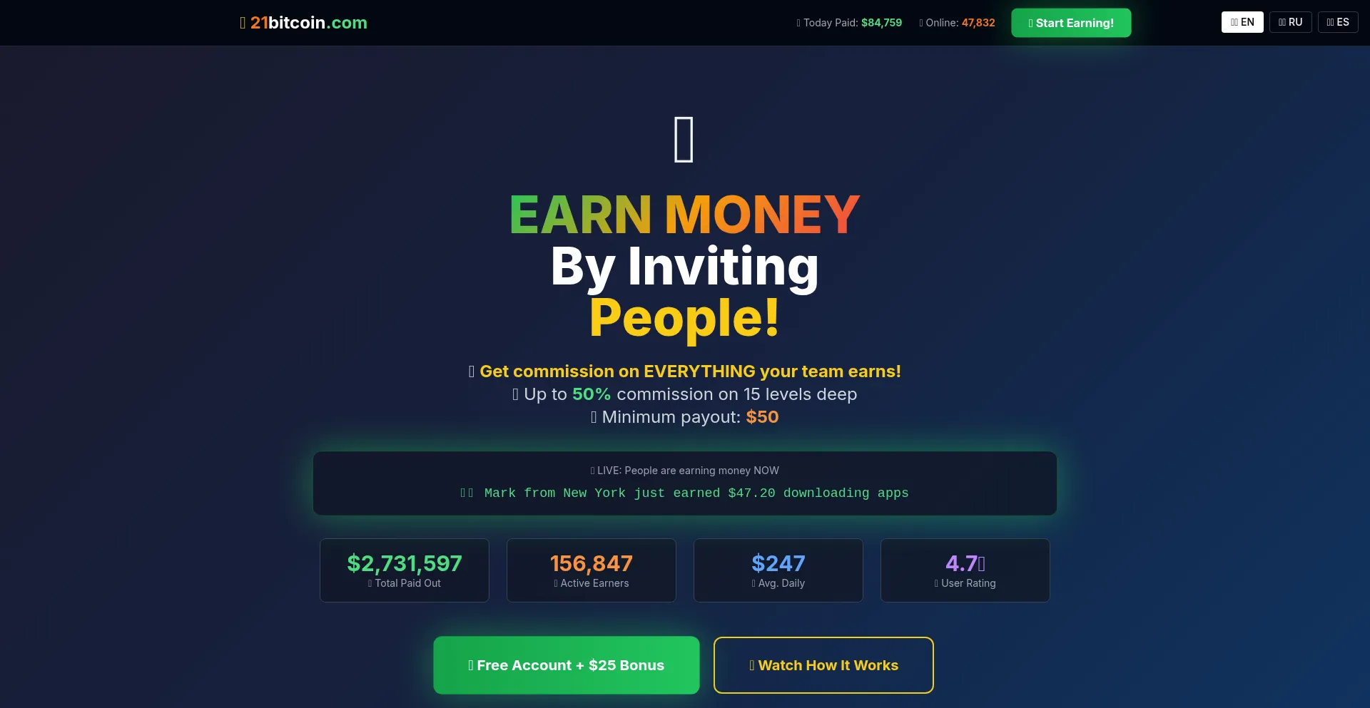 ¿És Seguro y Confiable 21bitcoin.com?