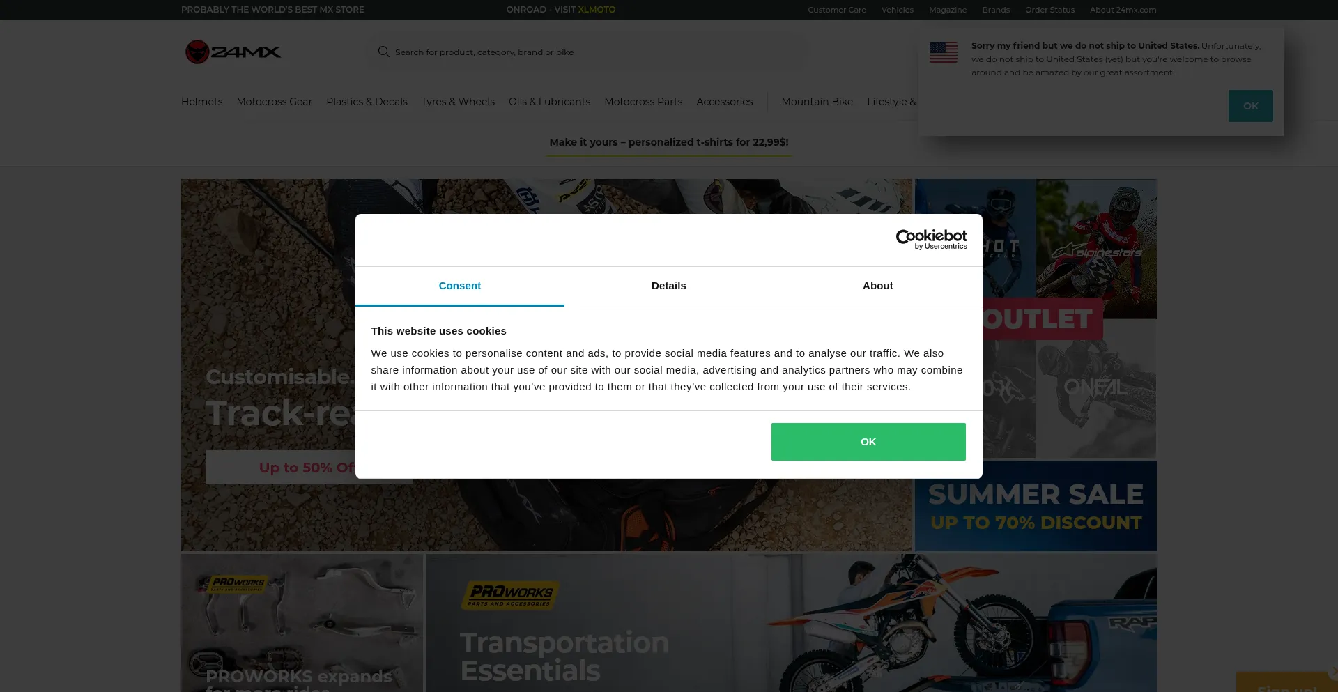 Website screenshot of 24mx.com
