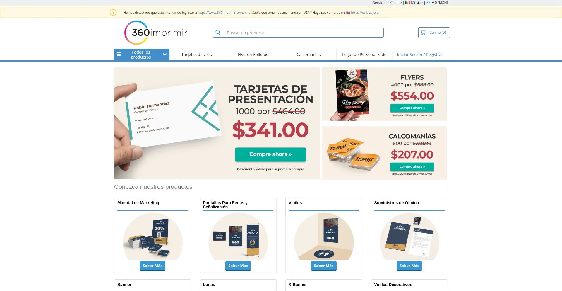 360imprimir.com.mx Screenshot