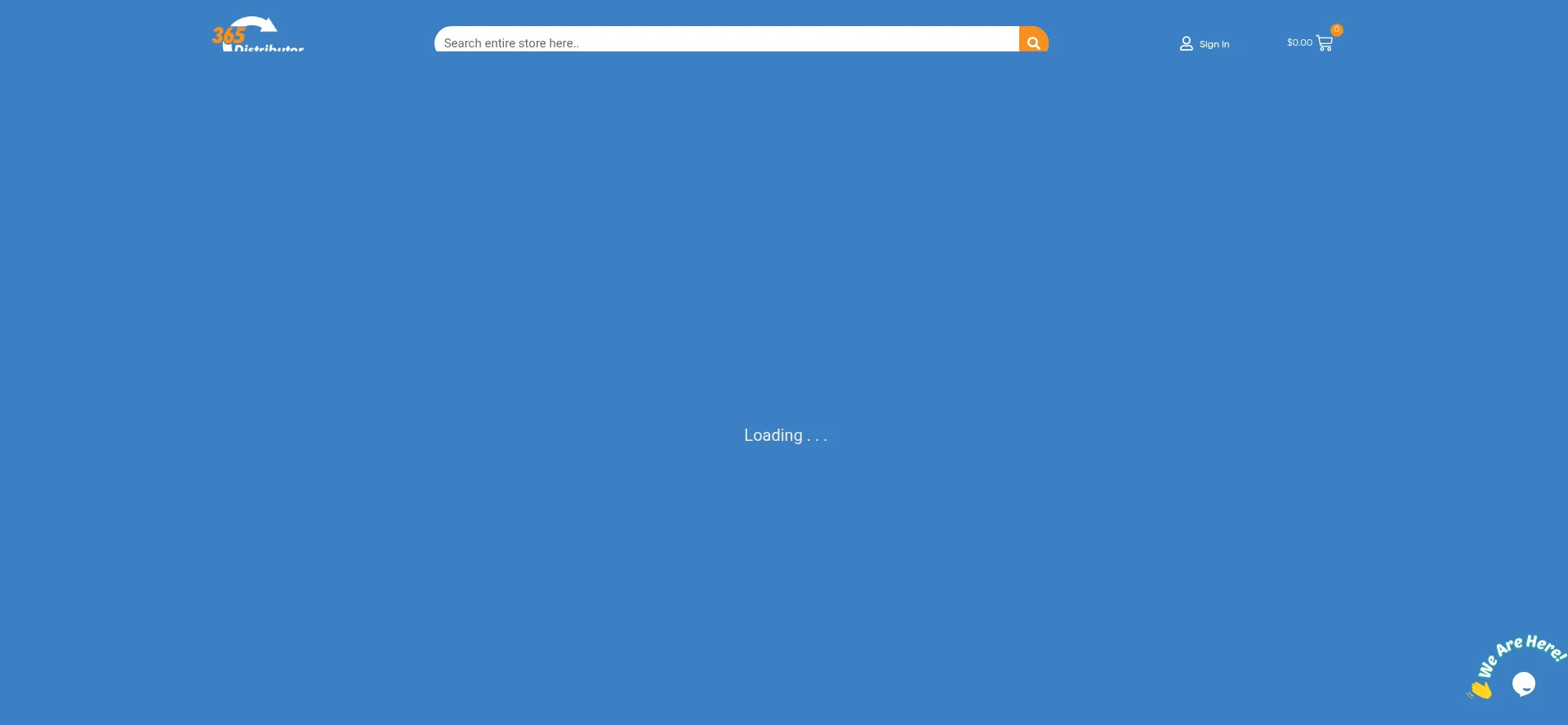 Website screenshot of 365distributor.com