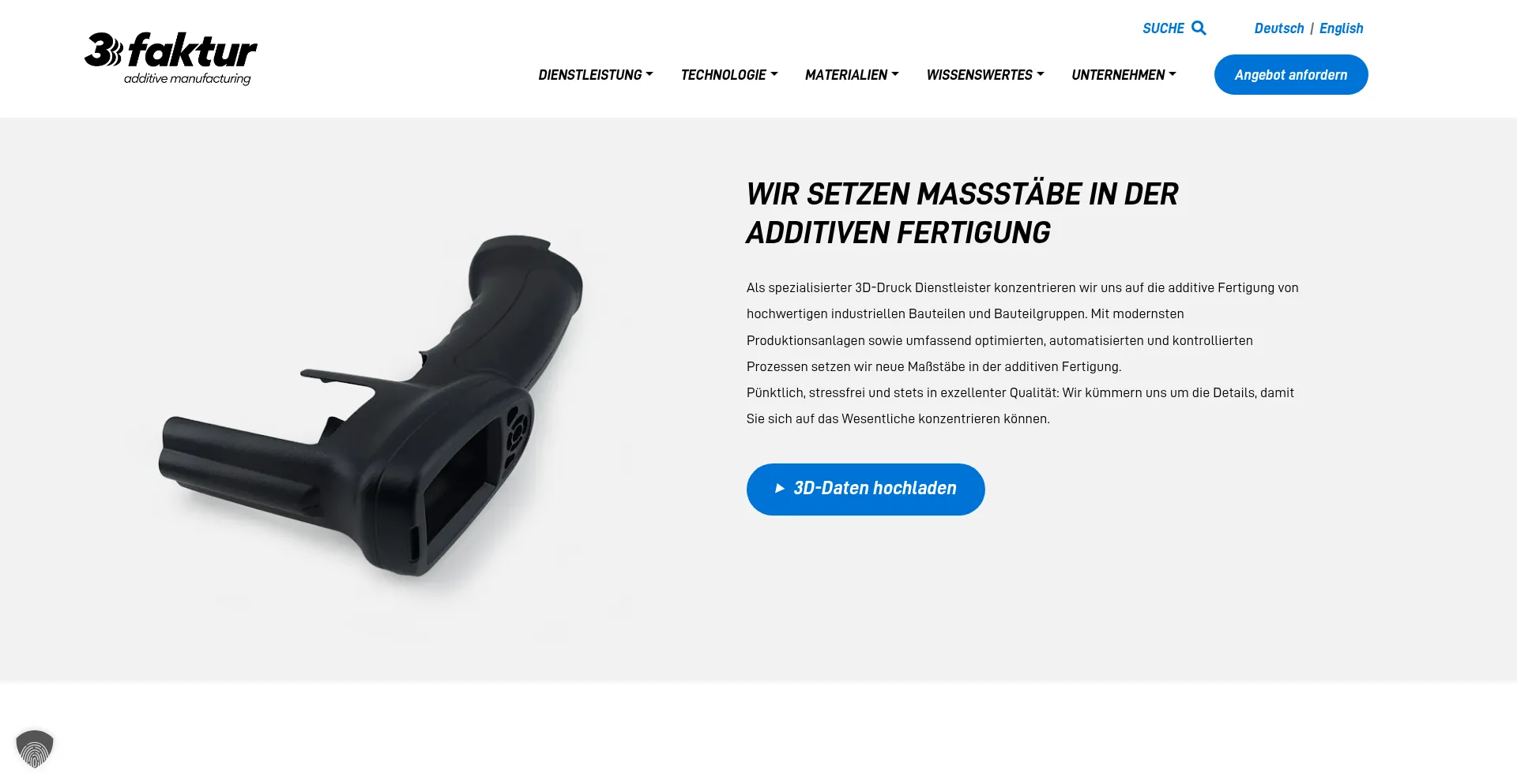 Website screenshot of 3faktur.com