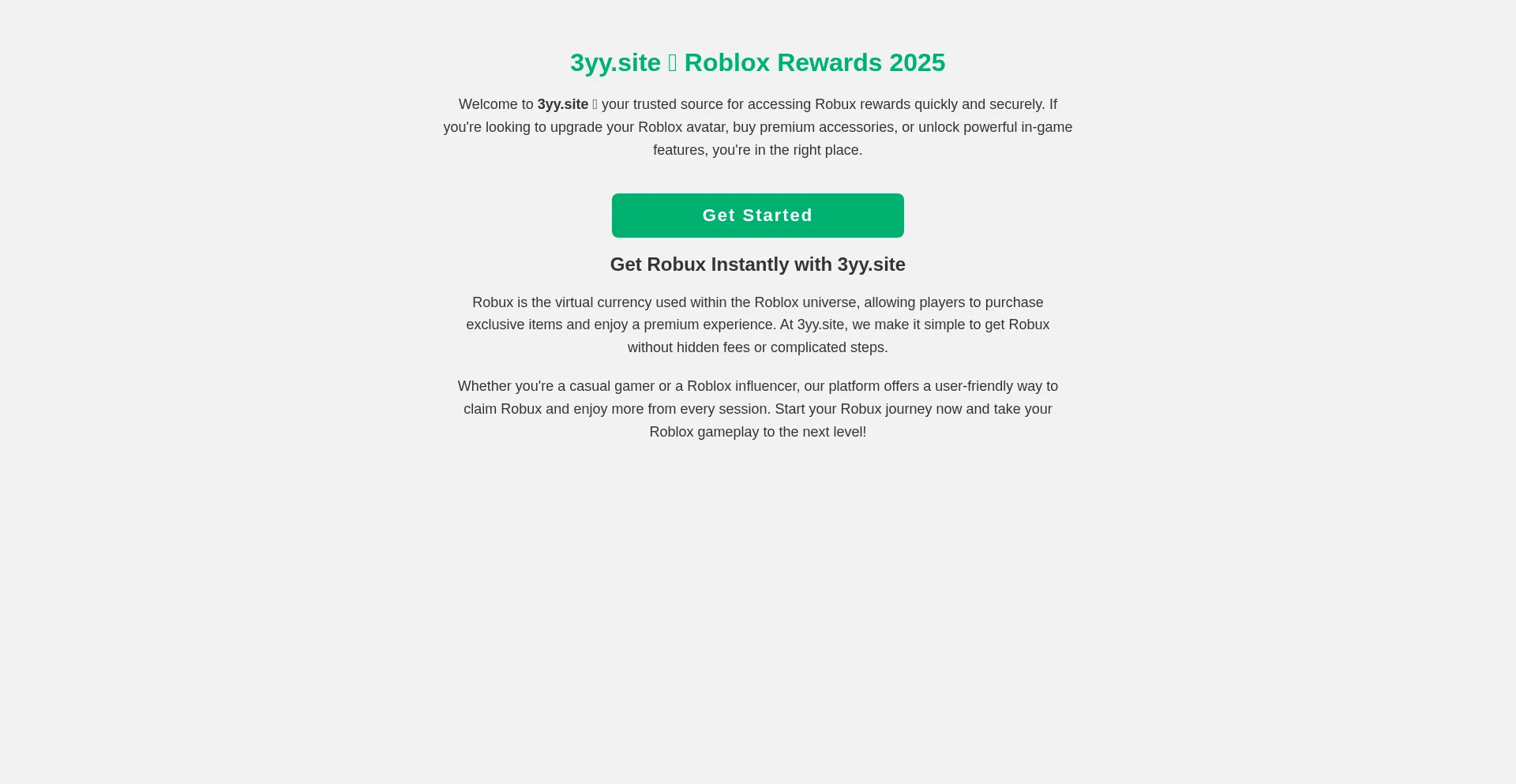 Website screenshot of 3yy.site