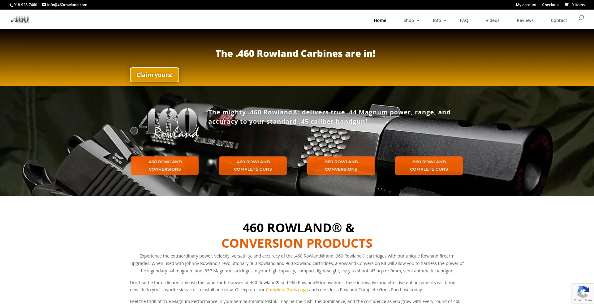 Website screenshot of 460rowland.com