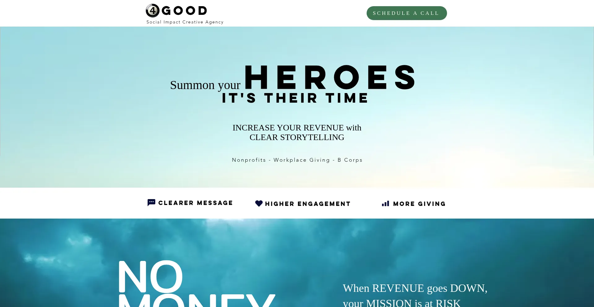 Website screenshot of 4good.org