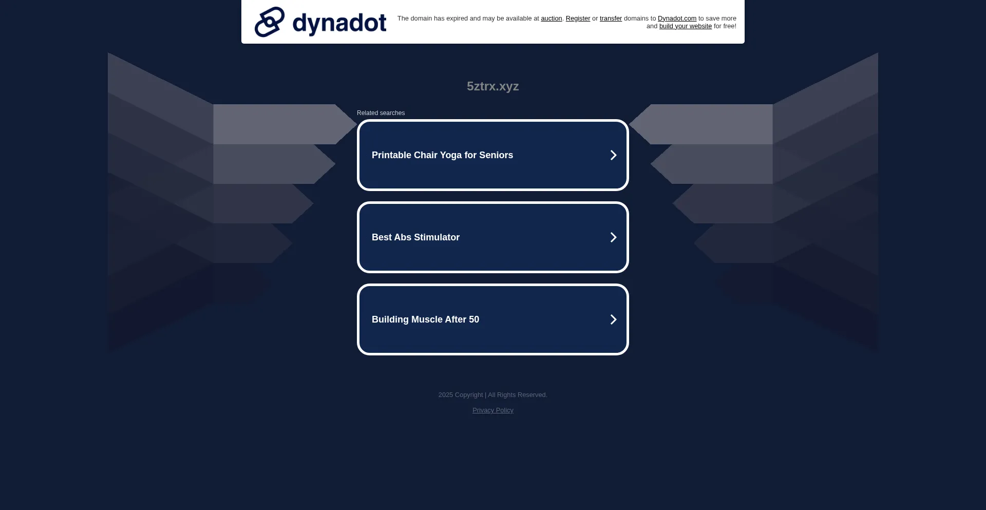 Website screenshot of 5ztrx.xyz