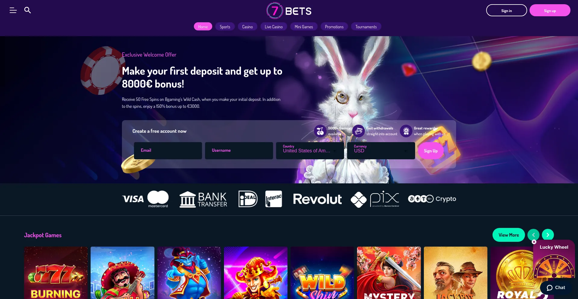 7bets.io Screenshot