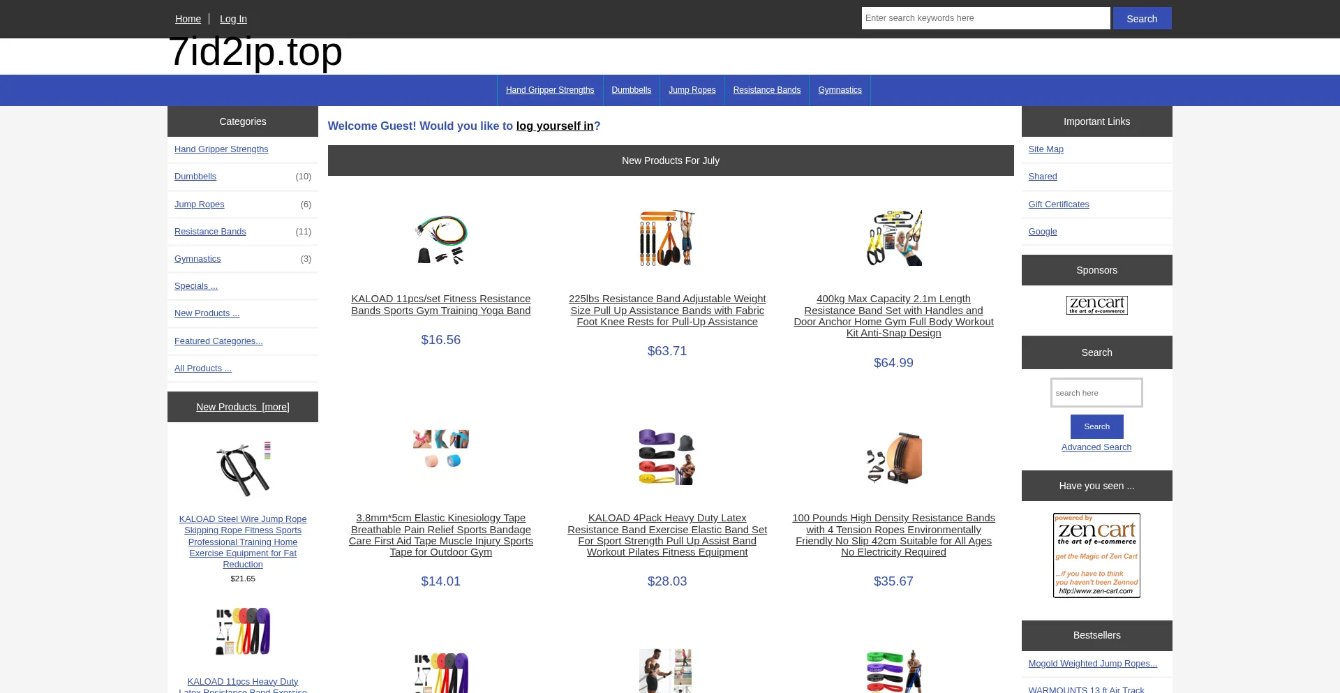 Website screenshot of 7id2ip.top