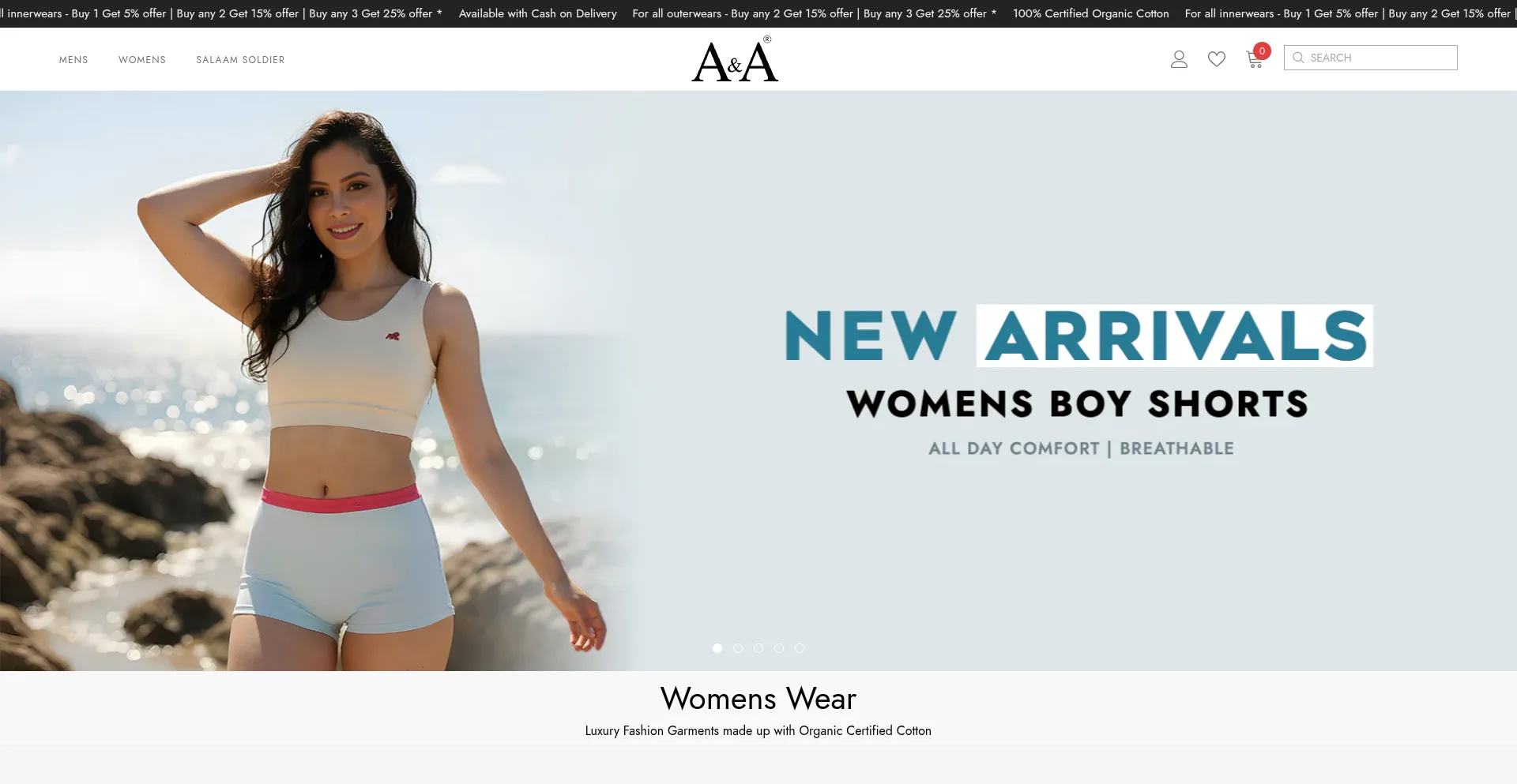 Website screenshot of A-and-a.com