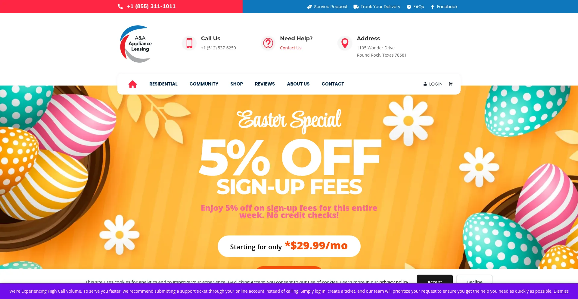 Aaapplianceleasing.com