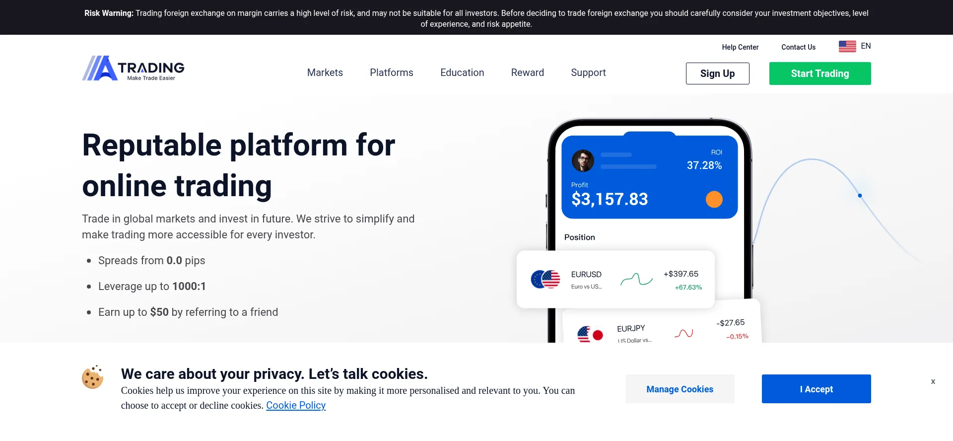 Aaatrading.net Screenshot