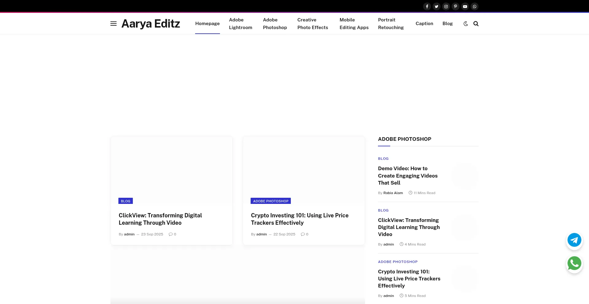 Aaryaeditz.com.in Screenshot