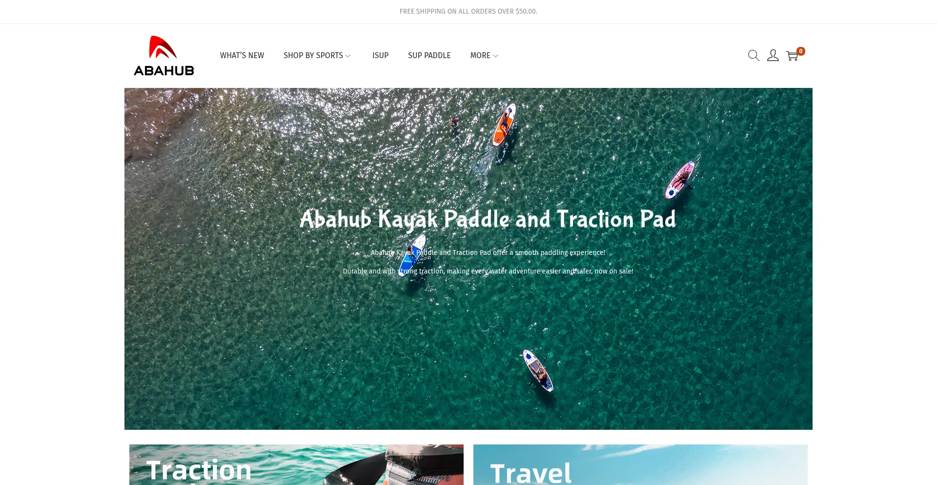 Website screenshot of Abahubsportlife.com