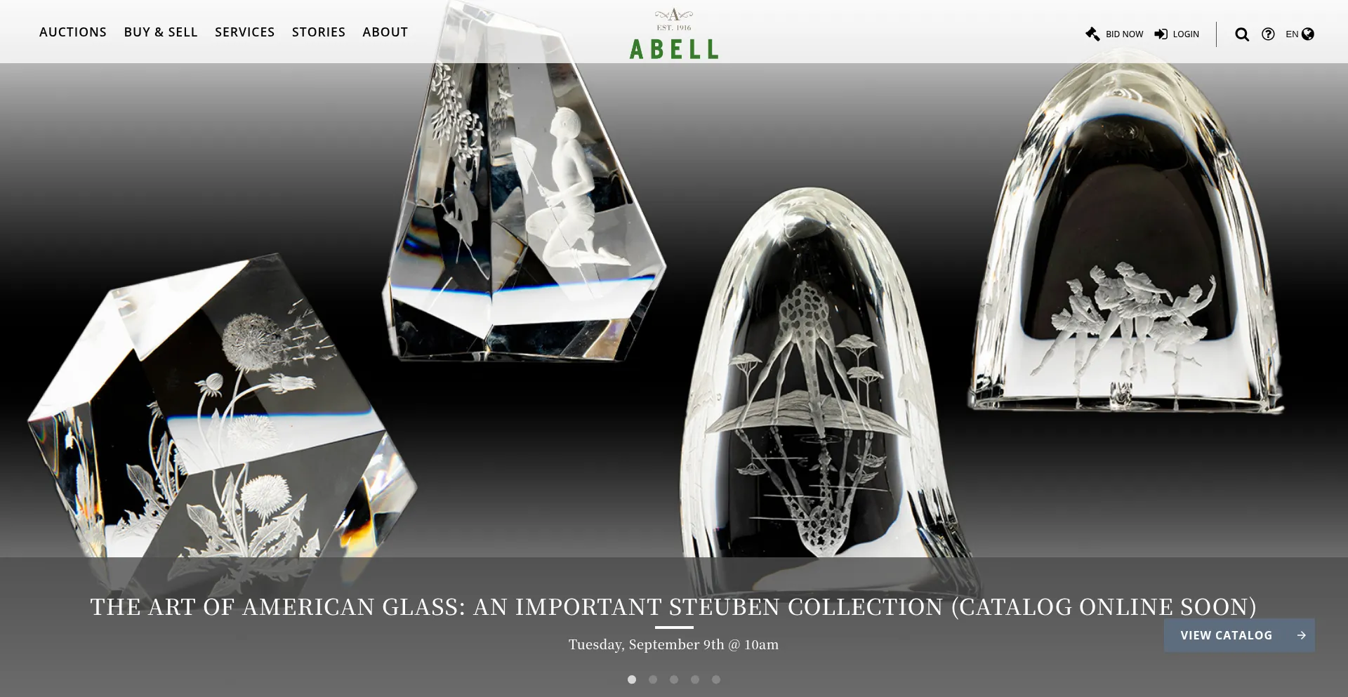 Website screenshot of Abell.com