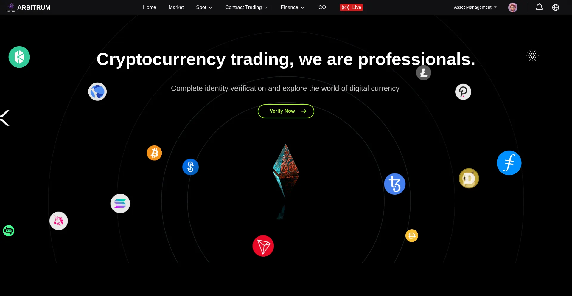 Website screenshot of Abitrumtrades.com