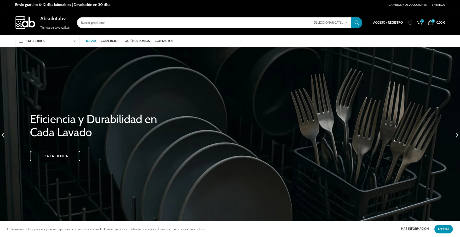 Website screenshot of Absolutabv.eu