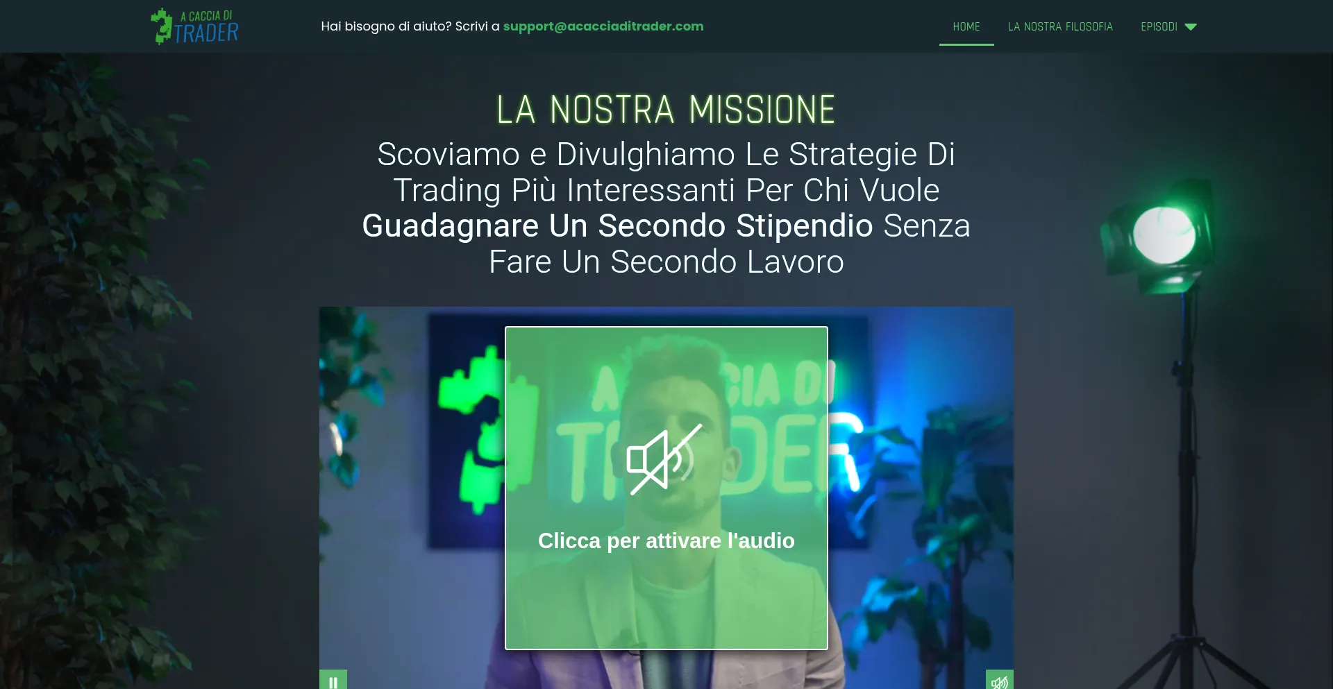 Website screenshot of Acacciaditrader.com