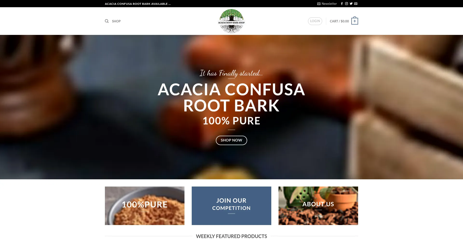 ¿És Seguro y Confiable Acaciarootbarkshop.com?