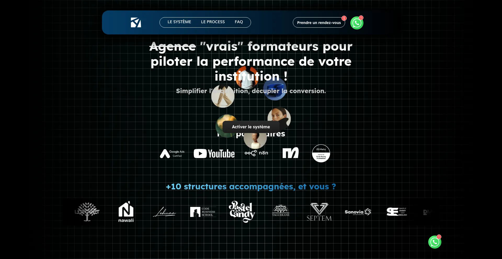 Website screenshot of Acadelead.co