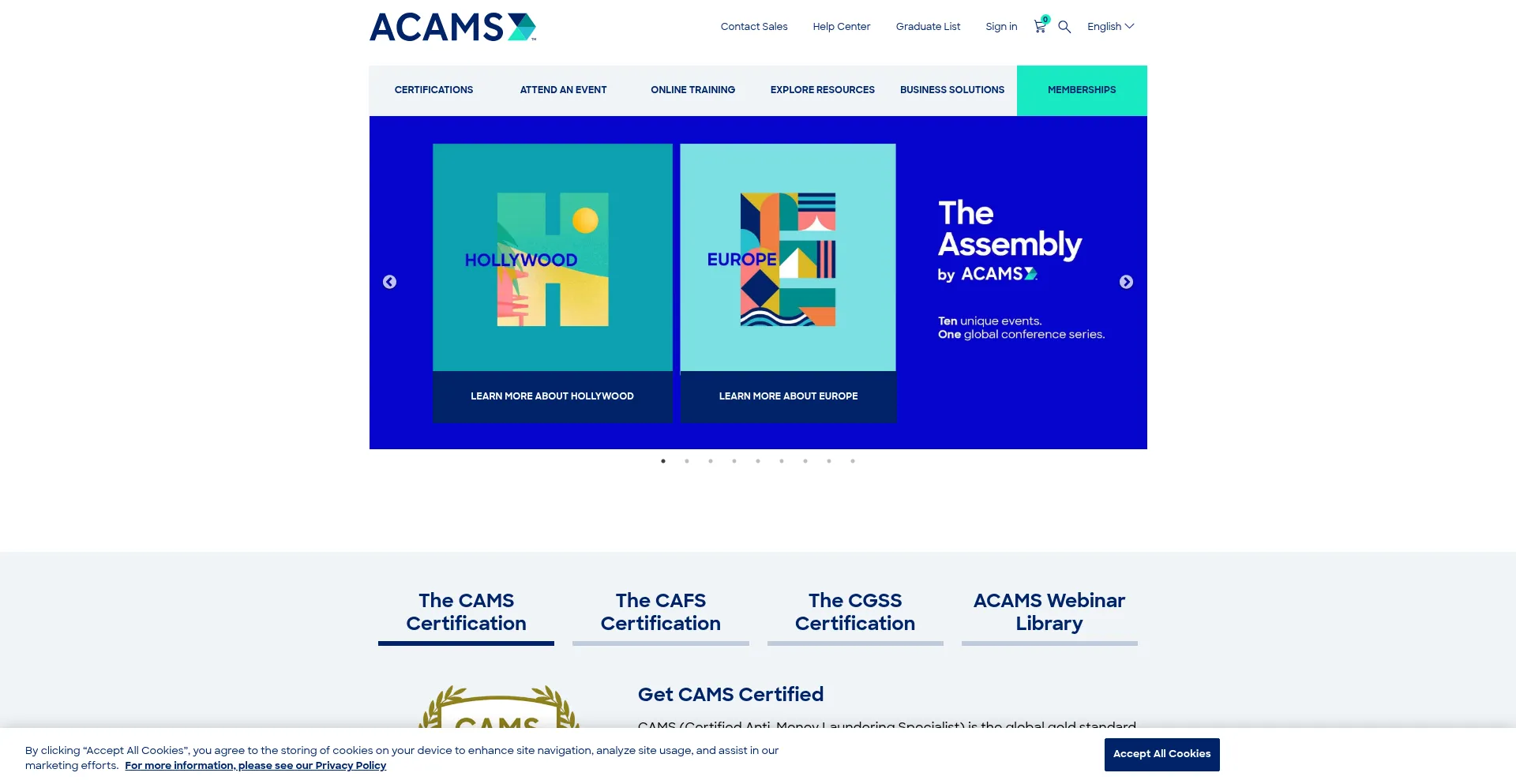 ¿És Seguro y Confiable Acams.org?