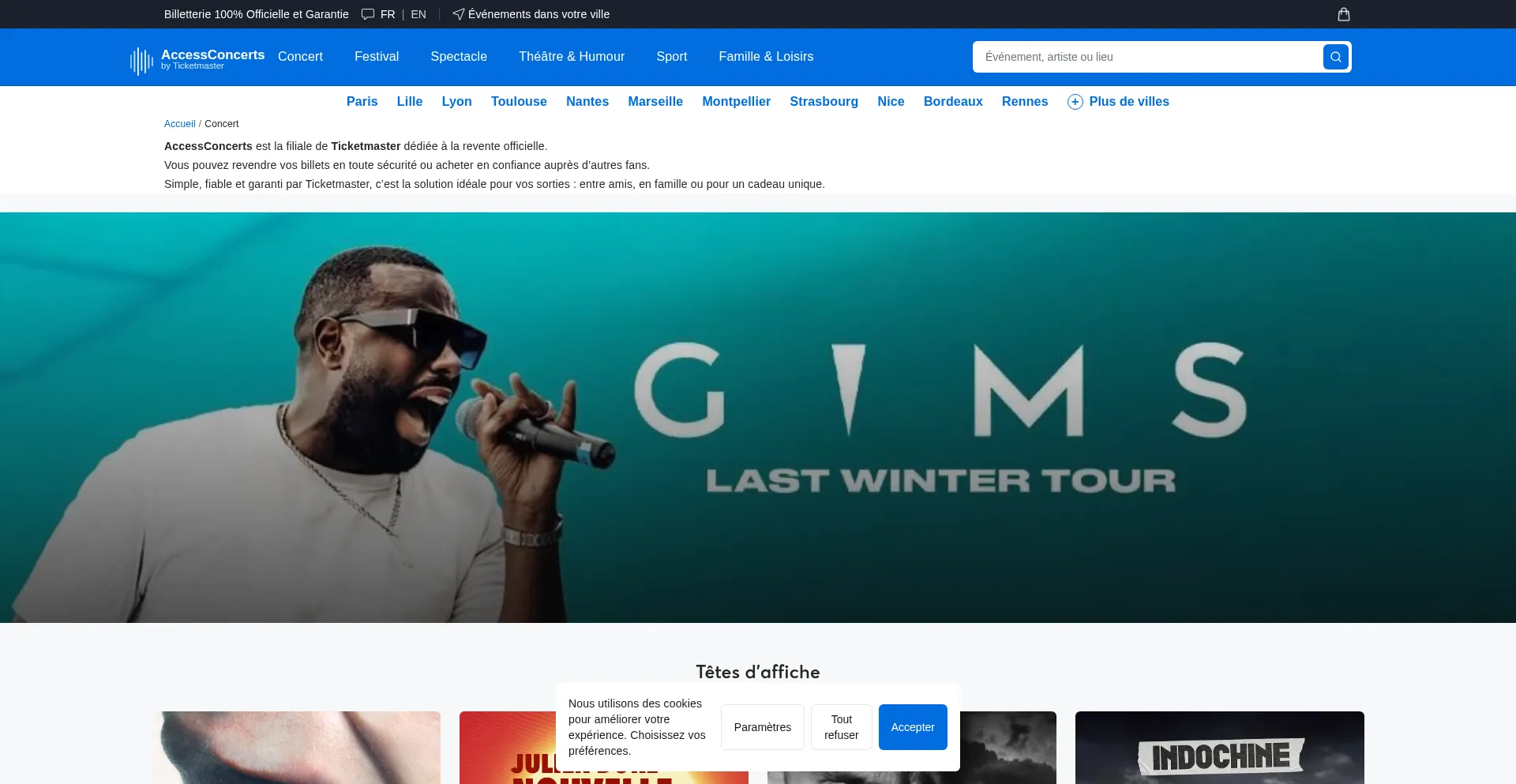 ¿És Seguro y Confiable Accesconcerts.fr?