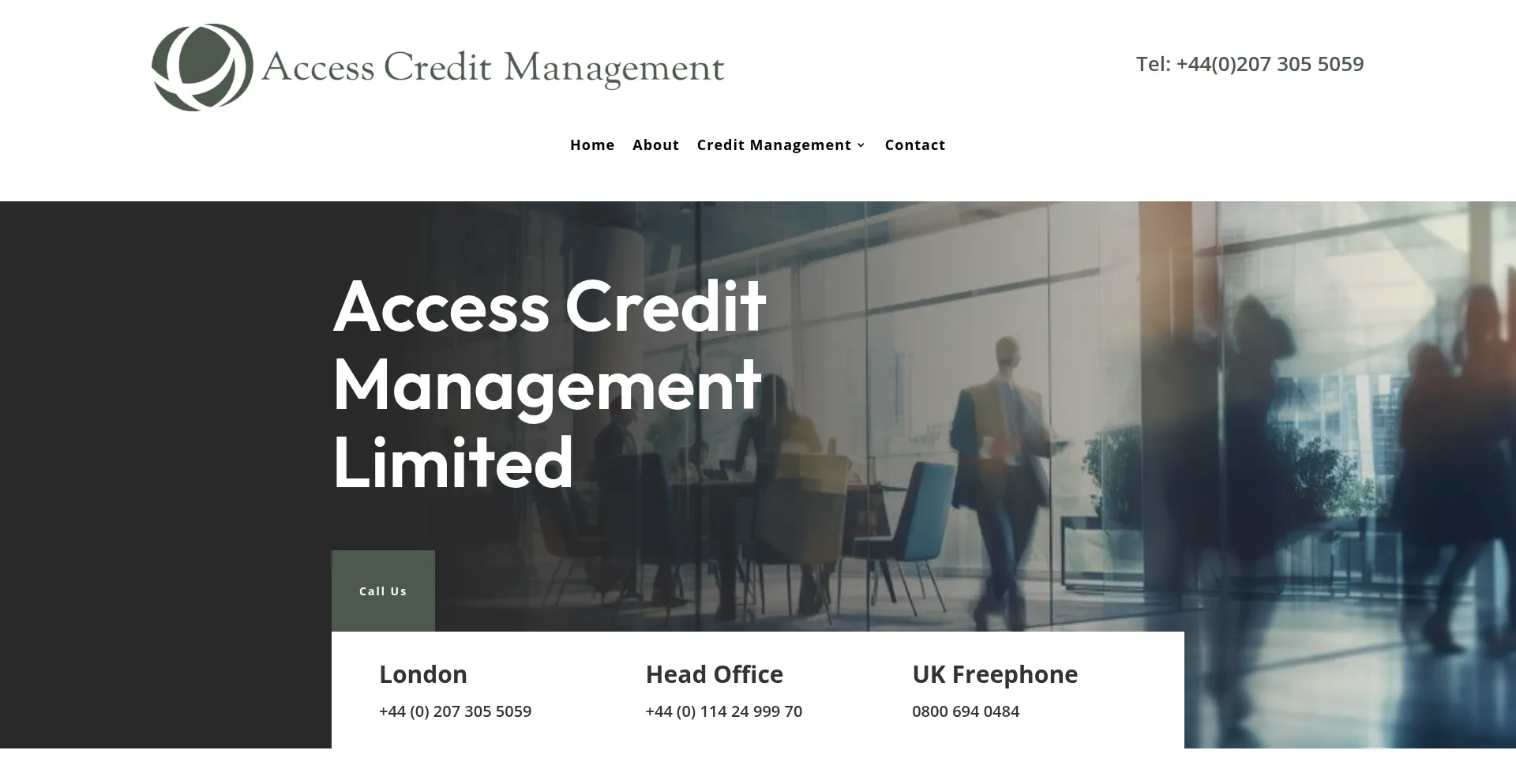 Website screenshot of Accesscm.co.uk
