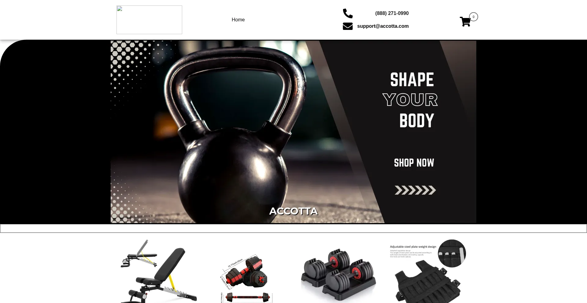 Website screenshot of Accotta.com