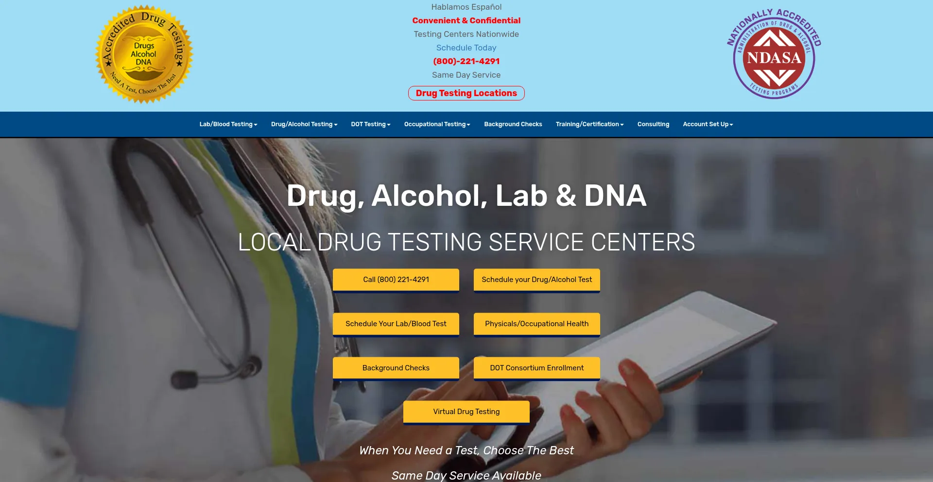 ¿És Seguro y Confiable Accrediteddrugtesting.com?