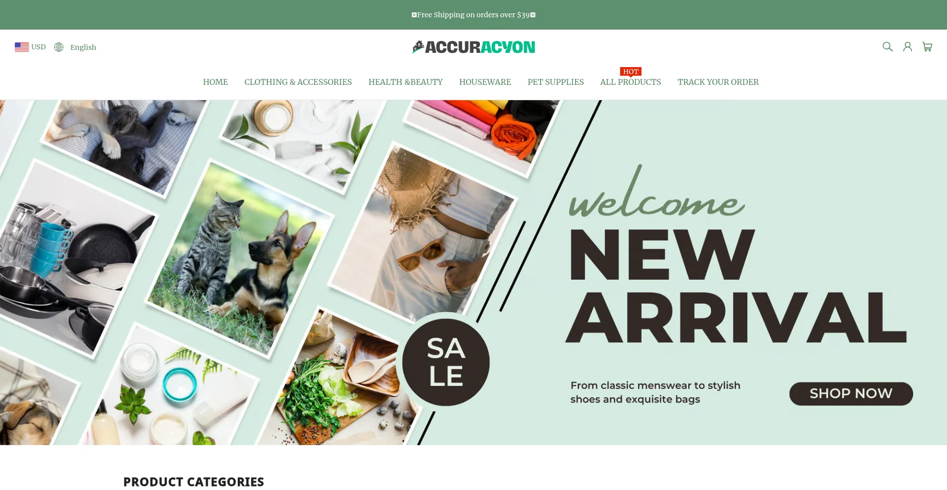 Website screenshot of Accuracyon.com