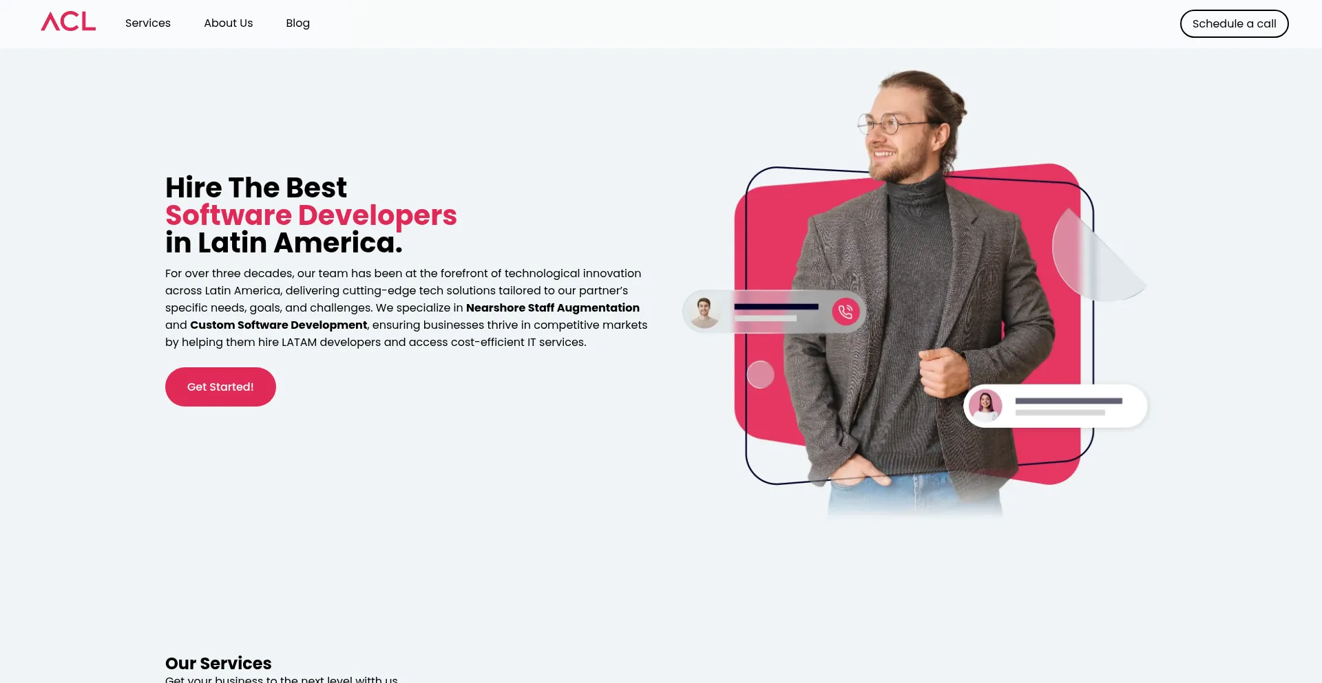 Website screenshot of Aclti.com