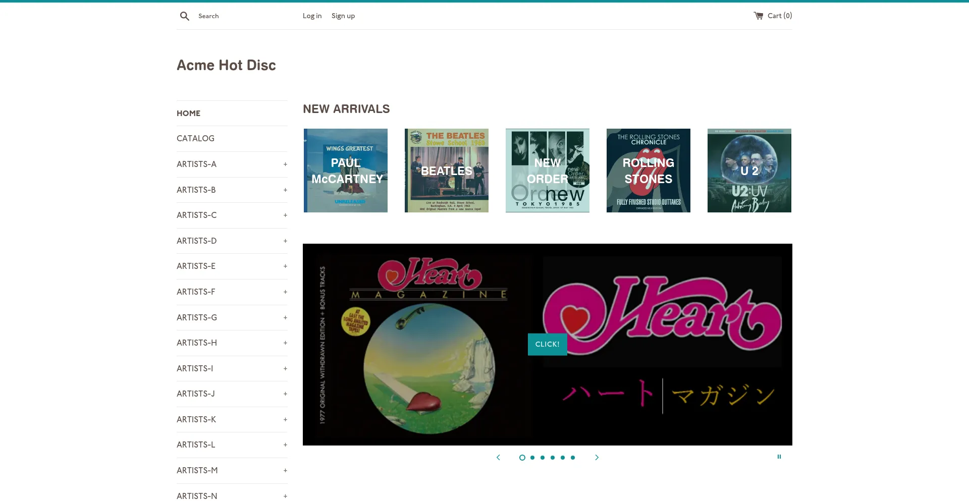 Website screenshot of Acmehotdisc.com