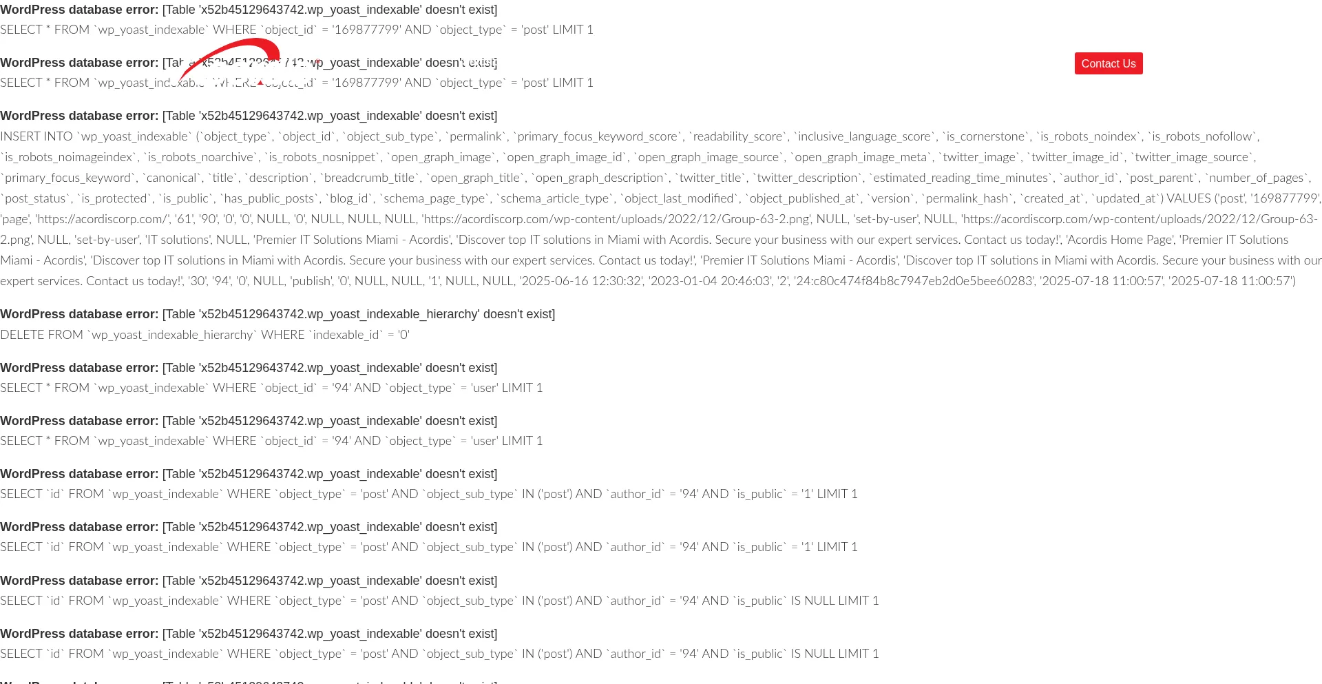 Website screenshot of Acordiscorp.com